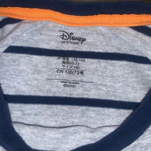 Boy's Size 9-10 Disney Store Star Wars Gray Navy Striped S/S T-Shirt Top Trooper - Picture 3 of 9